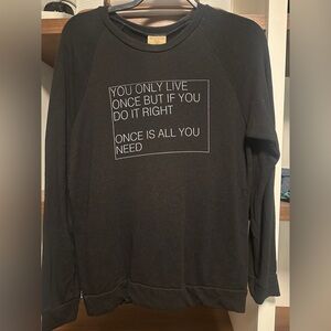 Good hYOUman Black Graphic Sweatshirt